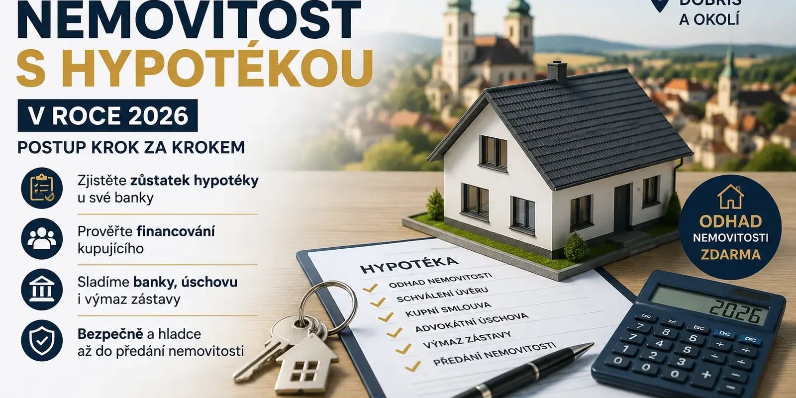 Jak prodat nemovitost s hypotékou v Příbrami a okolí roce 2026: postup krok za krokem